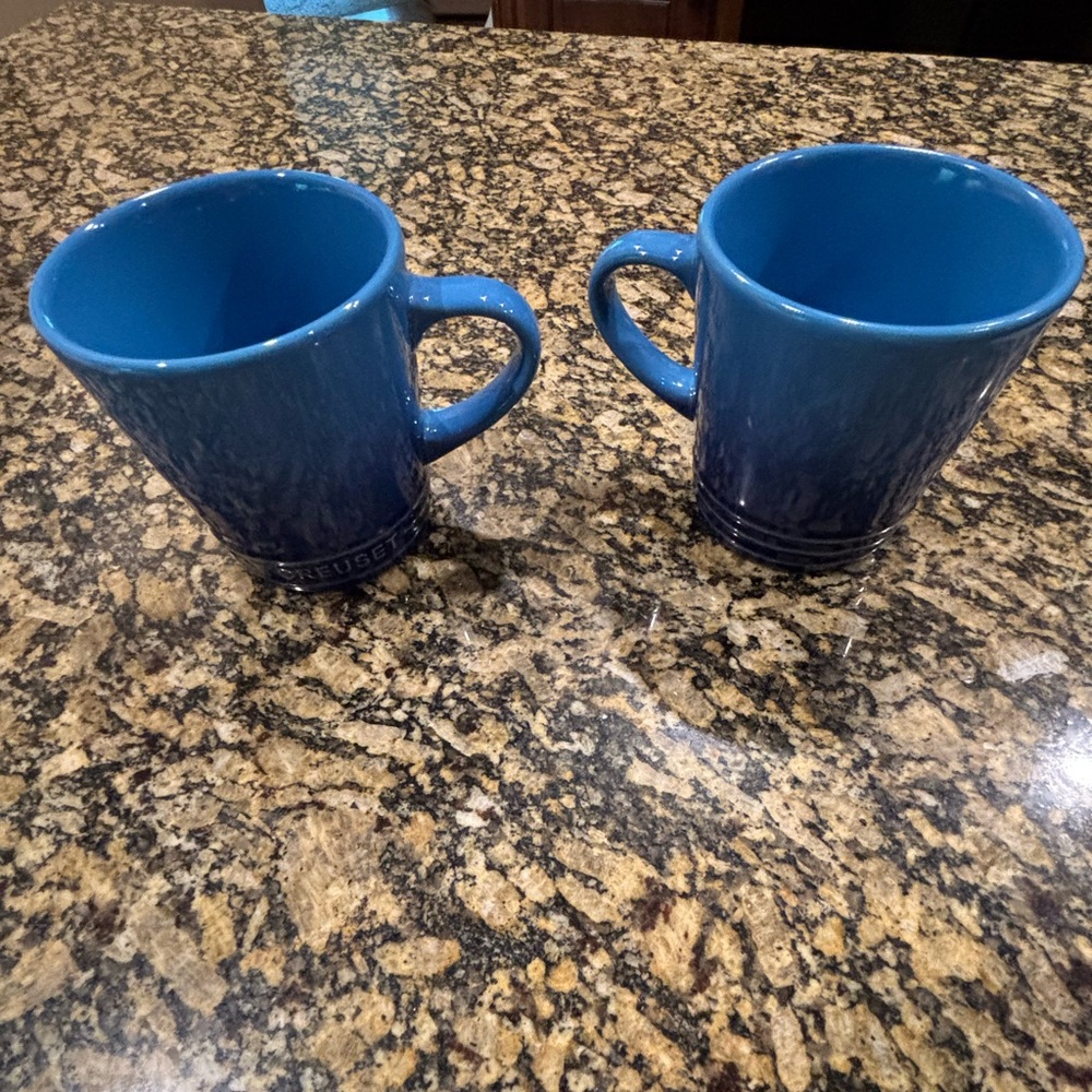 NWT-Le Creuset “Azure” Blue Mugs Set of 2